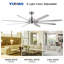 Ventilateur de plafond intelligent 72 po avec pales argentées au fini nickel brossé Smart-739773713-739773715