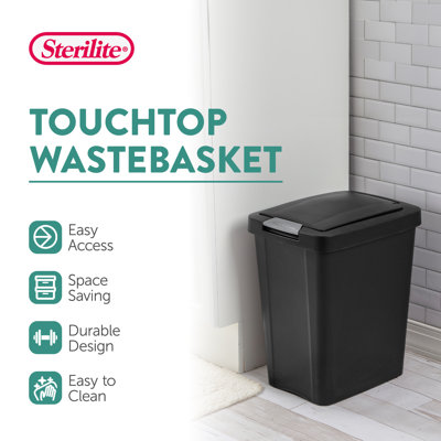 Poubelle à couvercle tactile 8 gallons Sterilite (ensemble de 4)