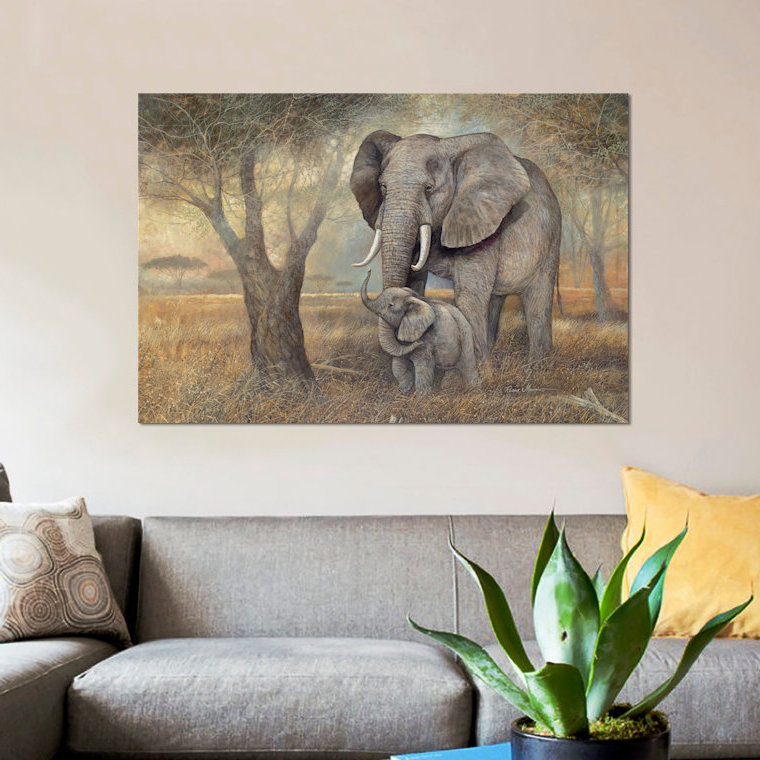 «Gentle Touch» par Ruane Manning, reproduction d'art sur toile tendue, H 40 po x l 60 po x P 1,5 po, Toile avec cadre noir