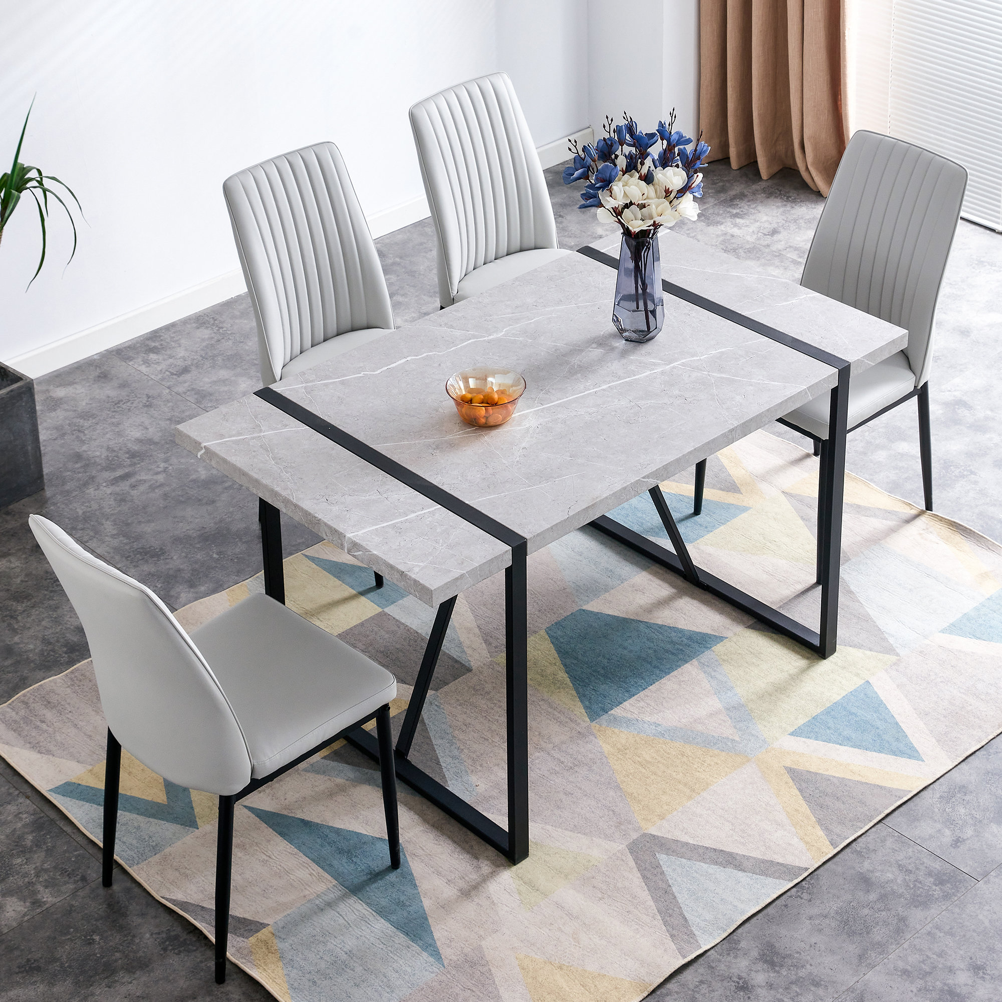 Latitude Run® Armala 5 - Piece Trestle Dining Set | Wayfair