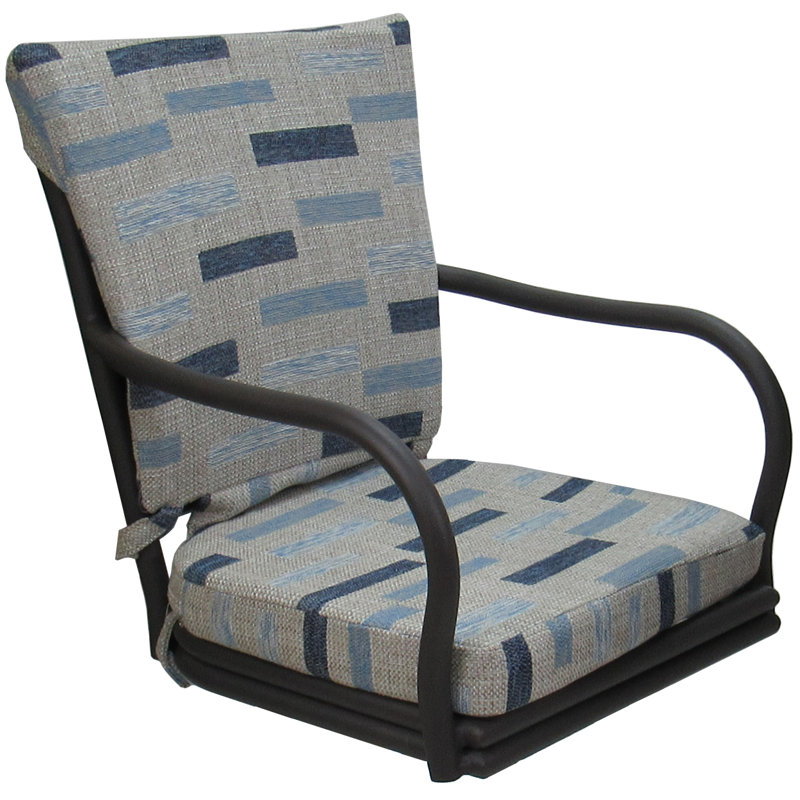Tabouret de bar d'extérieur avec coussin 30,00 po Sedanur, Gris, 30"
