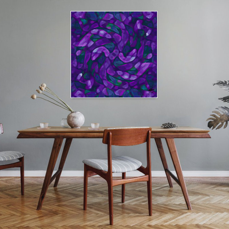 Art contemporain contemporain abstrait, H 32 po x l 32 po