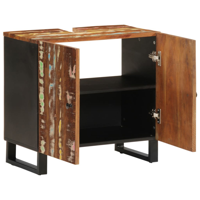 Meuble-lavabo moyen vidaXL, Brun/vert
