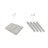 7 Piece Dining Set Consist of a Rectangle Dining Room Table with Butterfly Leaf and 6 Faux Leather Kitchen Chairs, Black-198418003
