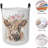 Laundry Basket Floral Highland Cow Collapsible Laundry Hamper With Handles Clothes Storage Bin For Household Bedroom Bathroom College Dorms