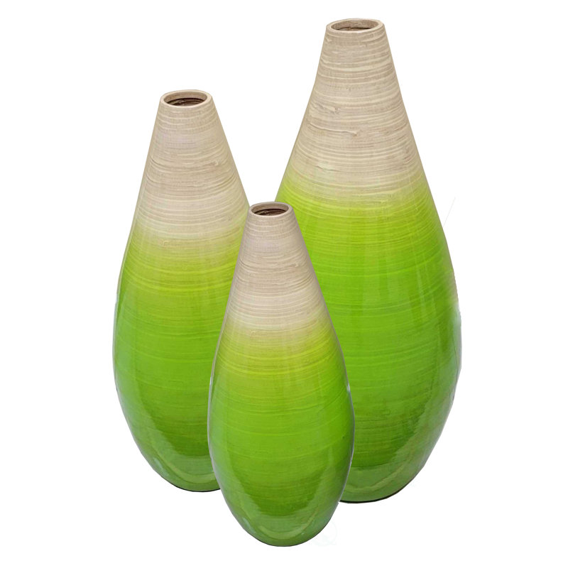 Qadry Solid Wood Floor Vase