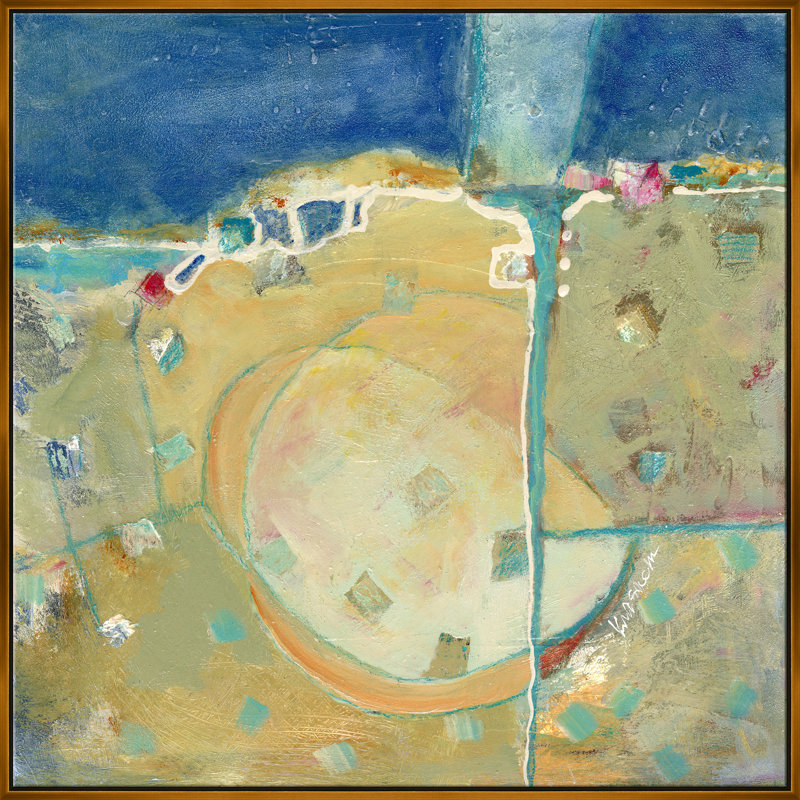 Landscape Study I Giclee On Canvas by Jill Krasner, Gold Framed