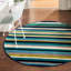 Tapis bleu sarcelle à rayures Analiese-1244616165