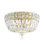 Petit Crystal Deluxe 4 Light 10in x 7in Flush Mount in Silver with Clear Radiance Crystals