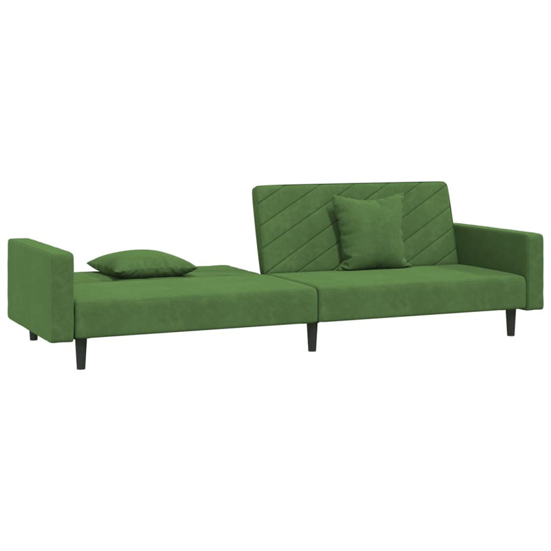 Upholstered 86.6'' Sofa, Dark Green Velvet, Black
