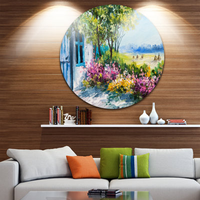 « jardin near the house », reproduction d’art sur métal