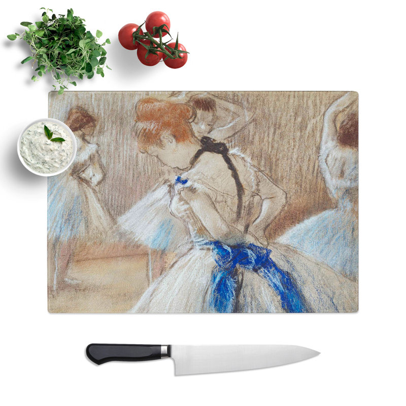 Young Ballet Ballerina Dancers by Edgar Degas Chopping Board, 0.4cm H x 20cm W x 28.5cm L