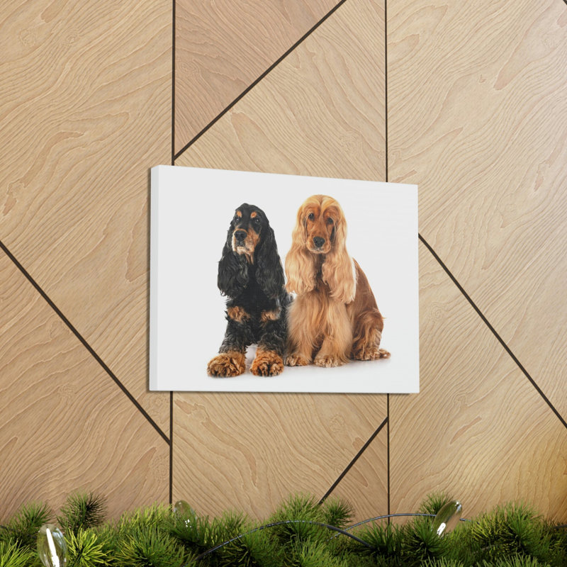 Cocker Spaniel Couple, H 12 po x l 16 po