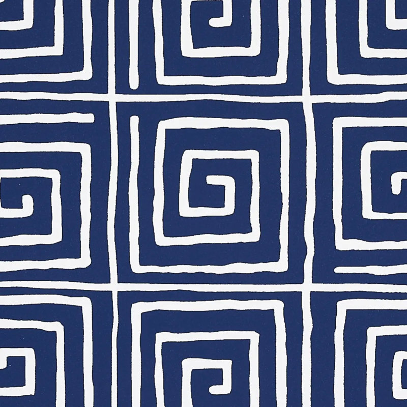 Schumacher x Cristina Buckley Trousdale Wallpaper, Midnight Blue