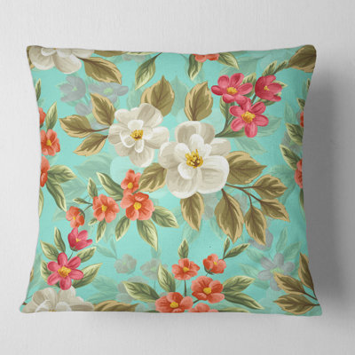 Motif floral sans couture - coussin décoratif imprimé traditionnel
