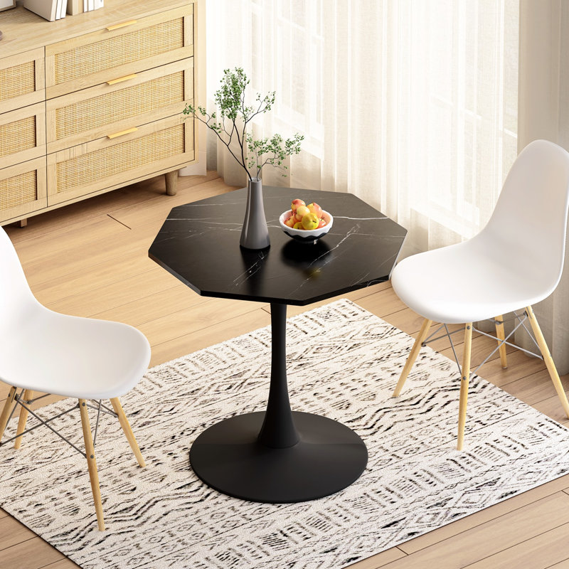 Graclynn Metal Base Dining Table, Black