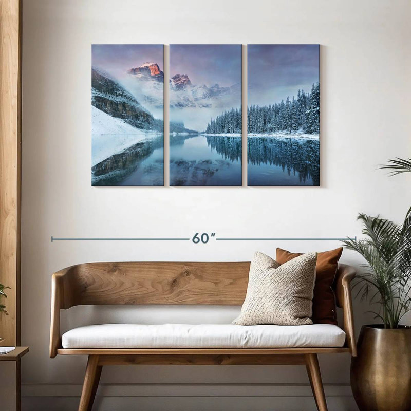 Alvord Wispy Snow Mountain, H 28 po x l 45 po