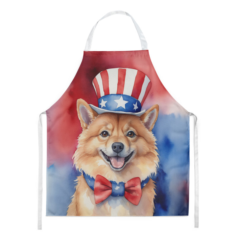 Patriotic American Apron, Finnish Spitz