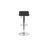 Amp Contemporary Vinyl Adjustable Height Barstool with Quilted Wave Seat-1444476976