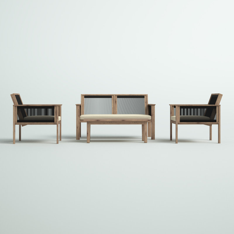 Amatullah 4 - Person Patio Conversation Sets with Cushions