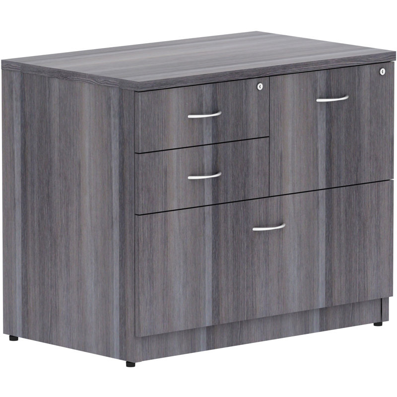 36'' Wide 4 -Drawer File Cabinet, Weathered Charcoal
