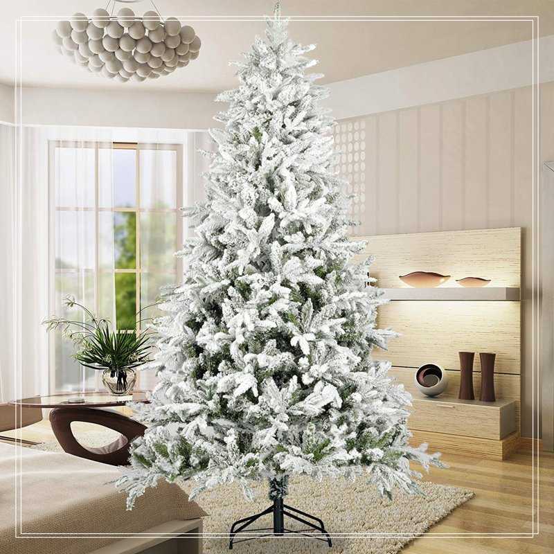 Arbre de Noël artificiel enneigé 7 pi