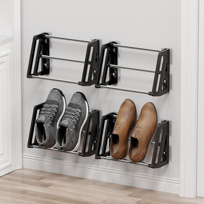4-pack Wall Mount Shoe Rack