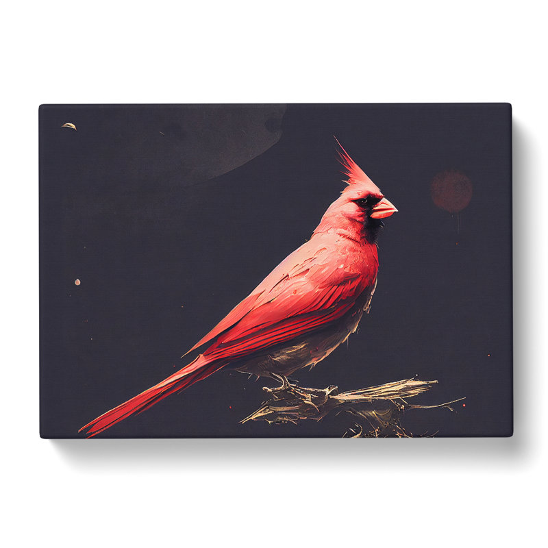 Cardinal Bird Art Painting Vol.1 - Wrapped Canvas, 35cm H x 50cm W x 3cm D