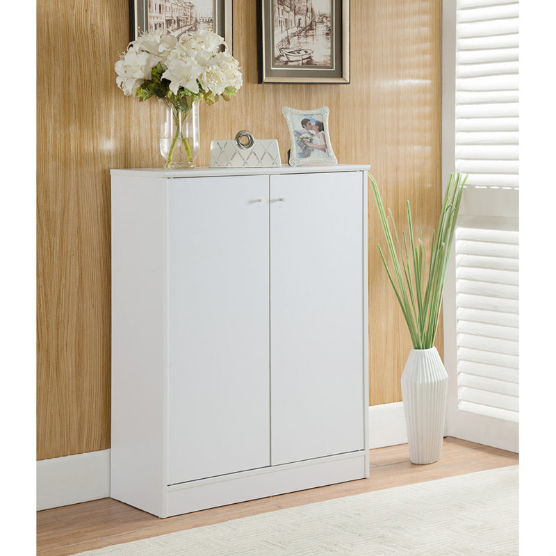 Armoire de rangement pour chaussures Dasheil, Blanc