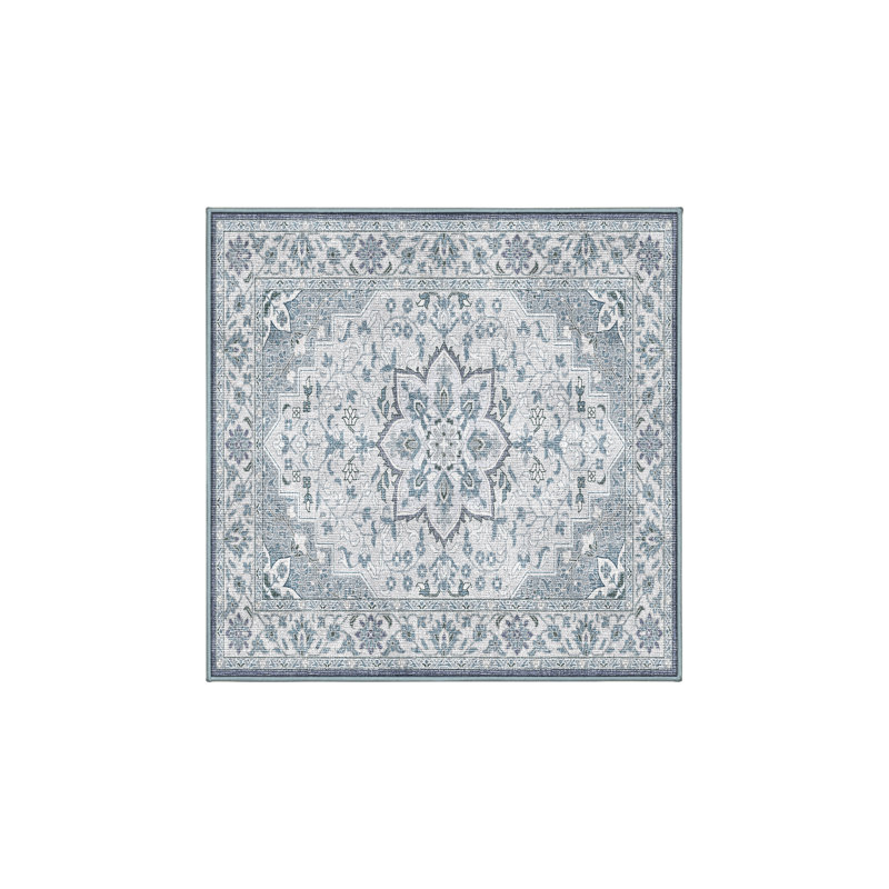 Fiton Hand Loomed Washable Oriental Indoor Rug, Square 5'