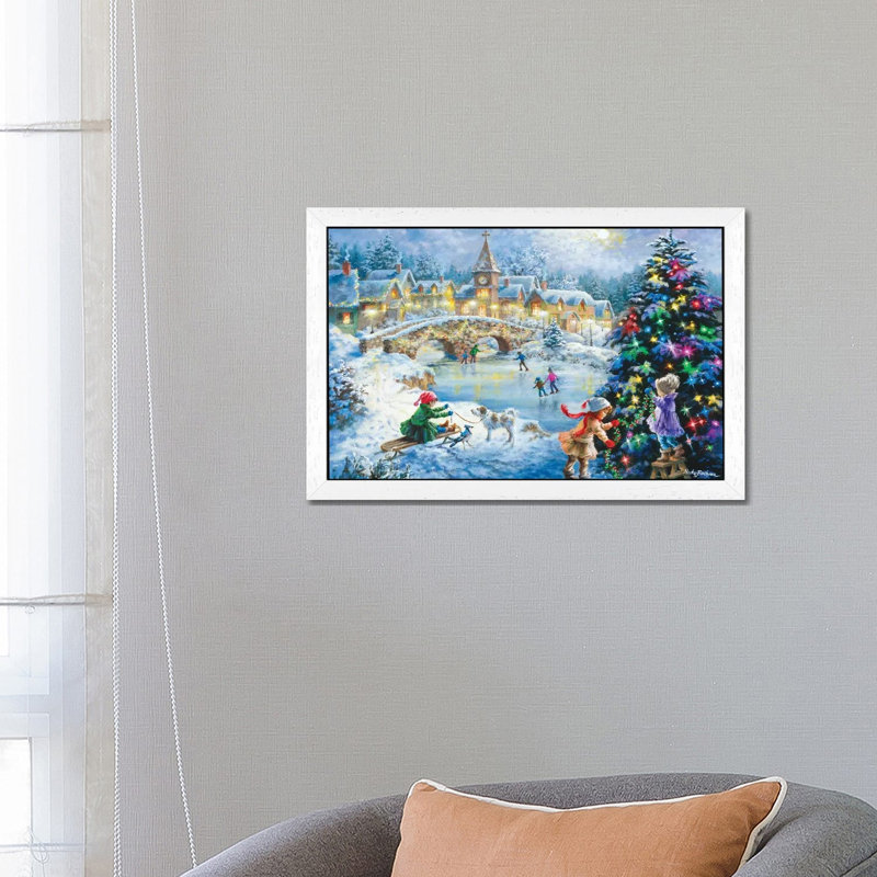 Joyful Celebration by Nicky Boehme - Painting on Canvas, 66.04 cm H x 45.72 cm W, White Floater Framed