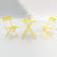 Ensemble 3 pièces de chaises bistro et de patio bistro Metail - Jaune-1505080488