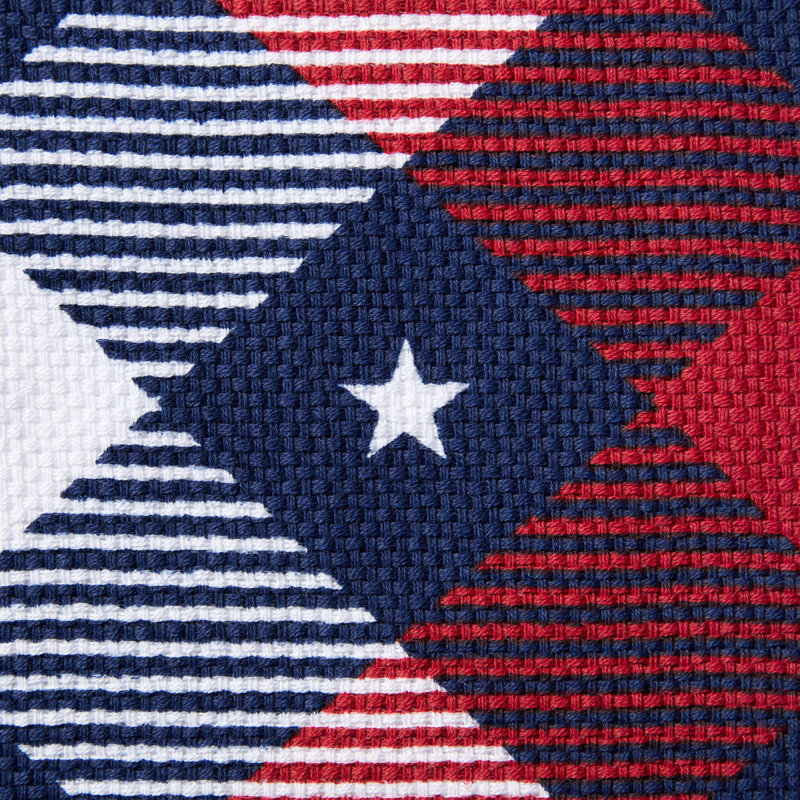 TOWN & COUNTRY LIVING Patriotic Plaid Kitchen Towel, Oven Mitt & Pot Holder 4-Pack, Red/White/Blue