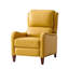 Fauteuil inclinable manuel en cuir véritable avec pattes en bois massif Beecher Traditional-529000360
