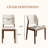 Mid-century Back Side Chair, Faux Leather Dining Chair with Solid Wood Legs, No Assembly Needed-312731033