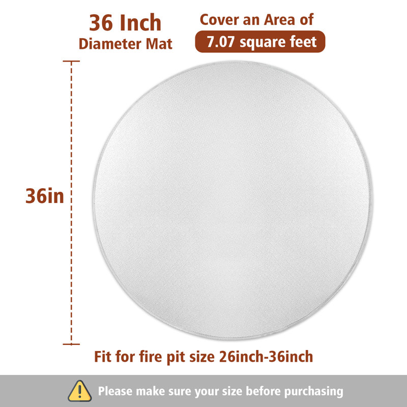 24'' Round Fire Pit Accessory, 0.78" H x 36" W x 36" D