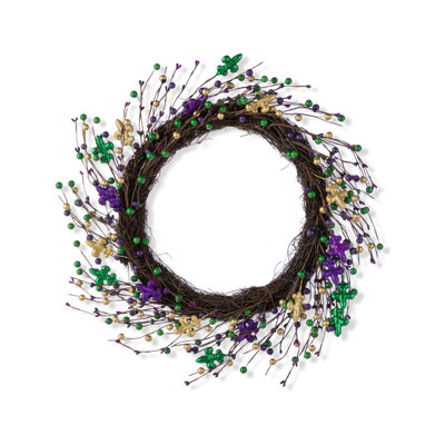 Couronne de baie de Mardi gras 20 po et fleur de lis