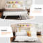 Canapé-lit multifonctionnel avec table pliable et tête de chargement à DEL - Lit de jour gigogne escamotable pour petits espaces-2040475450