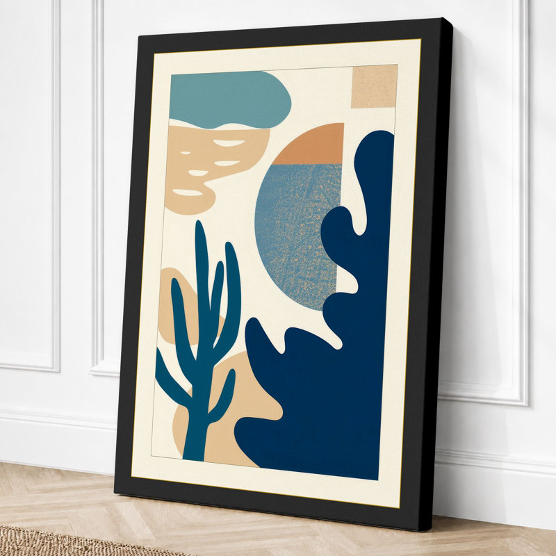 Desert Forms Mid-Century - Wrapped Canvas, 18x12 - 45.7 x 30.5 cm, Black Border
