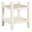 Table transitionnelle à hauteur de comptoir, brun et blanc antique, 2 tablettes de présentation, placage de bois d'ingénierie, salle à manger pour 4 sièges blancs et 4, meubles de pièce