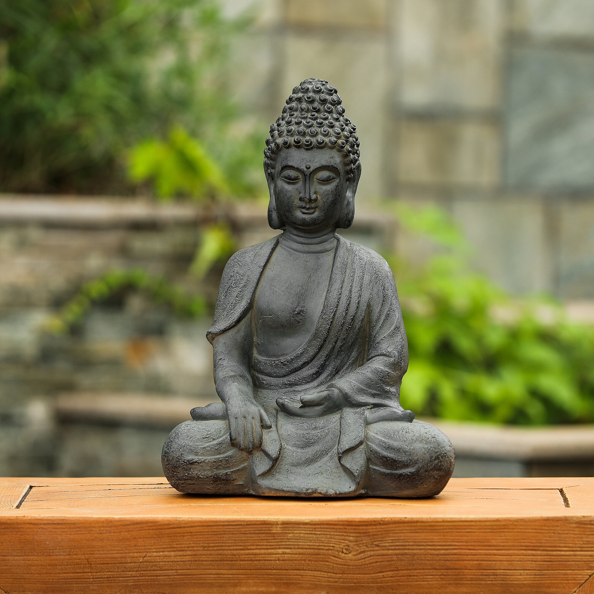 Mistana™ Eslinger Buddha Magnesium Oxide Garden Statue & Reviews | Wayfair