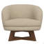 Chaise d'appoint pivotante beige sable