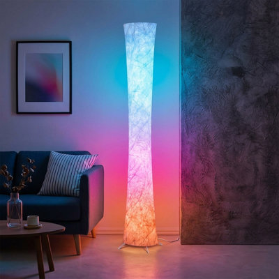 Smart RGB LED Corner Floor Lamp with App and Remote Control