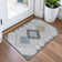 Machine Washable Indoor/Outdoor Xhevrie Gray Rug