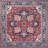 Aailiyah Ornate Large Medallion Machine-Washable Red/Navy Rug-534438376