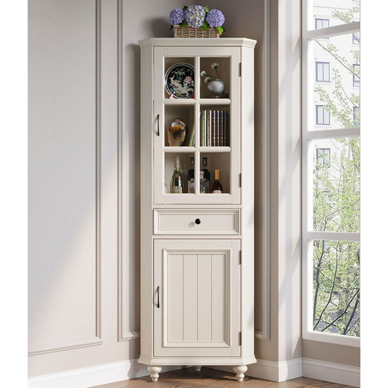 Armoire de rangement en verre Pure, Blanc