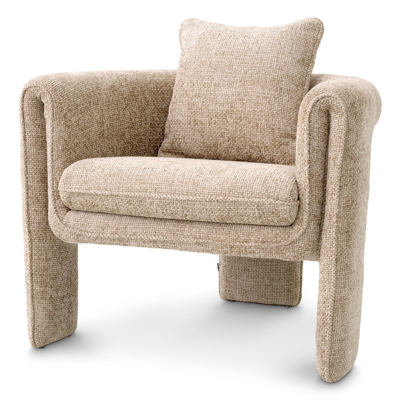 Toto Barrel Chair, Lyssa Sand Polyester Blend