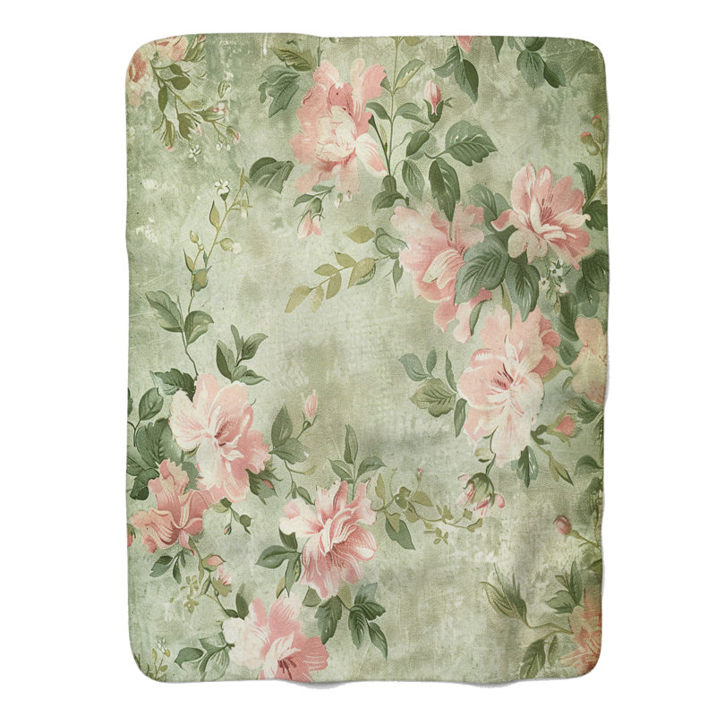 Throw Blanket, Queen, Floral 2