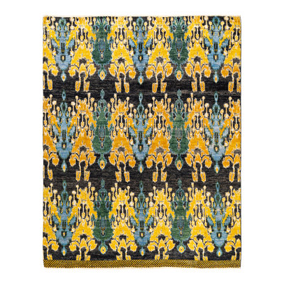 Contemporary One-of-a-Kind 7' 10" x 9' 10" Hand Knotted Area Rug
