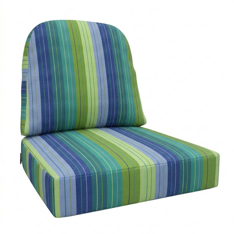 Siège / dossier en rotin 22 po x 24 po x 5 po Arthor Sunbrella, coussin de remplacement pour mobilier d'extérieur Alexandria